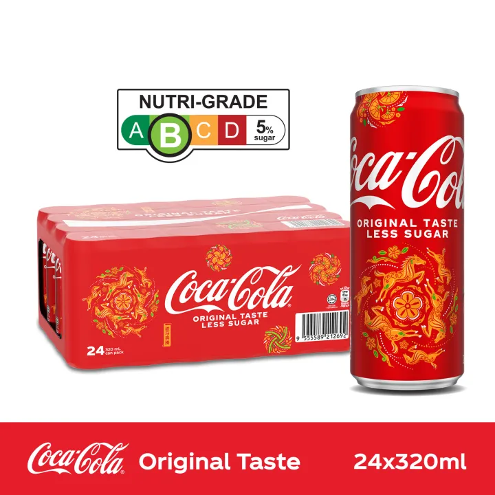 Coca-Cola%20Original%20Taste%20Less%20Sugar%20(24%20X%20320ML)%20-%20Case%20-%20%5BPackaging%20May%20Vary%5D%20-%20Image%202