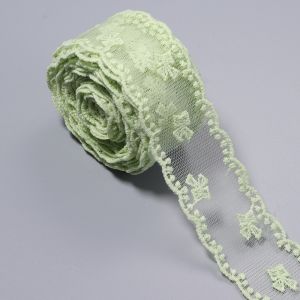 GOFIDIN 5Yards 4cm Width Lace Trim Ribbon 5 Yards Length Jacquard Weave Ribbon Trim Versatile Hollow Out Pattern Hollow Lace Ribbon DIY Crafts