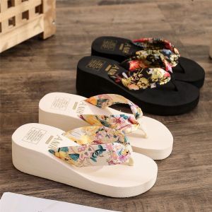 TIMIA Non-Slip Summer Flip-flop Ethnic Style Bohemian Thick Soled Slippers Fashion Thick Sole Beach Slippers Summer