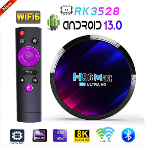 H96 MAX RK3528 Android 13 TV Box RockChip RK3528 Quad Core Cortex A53 8K HDR VP9 2.4G&5G WiFi6 Bluetooth 5.0 4GB 32GB 64GB OTA Smart Media Player Support Voice Assistant 2023 New Set Top Box