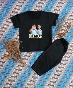 Setelan Kaos Anak Perempuan Dan Cowok Gambar Kartun GEMOY 2 UMUR 6 BULAN - 10 TAHUN