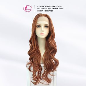 Ryuuta Wig Lace Front Wig Gelombang Panjang Hailey Honey Blonde 30 inch 75 cm