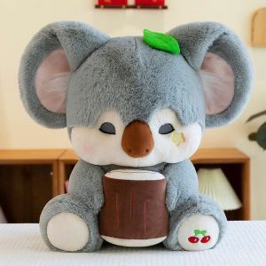 Gấu Bông Koala Xám Ôm Bánh 50cm Sang Trọng Nhồi Bông Sang Trọng Động Vật Búp Bê Đồ Chơi Quà Tặng Sinh Nhật