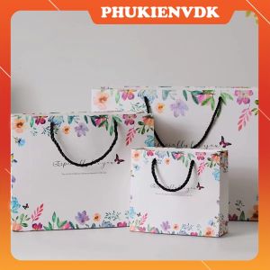 Túi Giấy Đựng Quà Họa Tiết Hiện Đại Nền Trắng Túi Quà Tặng Đóng Gói Quần Áo Mỹ Phẩm