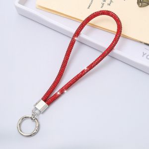 MIRELAE  tuyến Dây đeo điện thoại đính đá Sáng sủa Lấp lánh Dây chống thất lạc treo Thời trang Dây đeo cổ tay pha lê Phụ kiện điện thoại