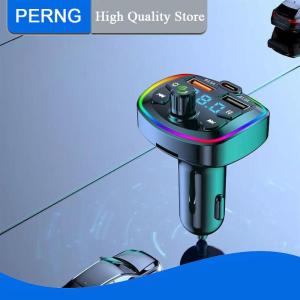 [PERNG] Tehe Q7 Bluetooth 5.0 Car Charger Car FM Transmitter Bluetooth Hands Free LED Light Mp3 Player True 3.1A Dual USB Port PD Charging