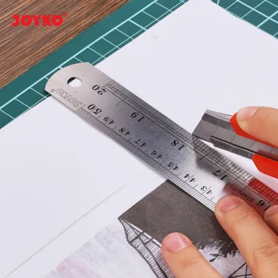 Penggaris Besi JOYKO Stainless Steel Ruler 15 30 40 50 60 100 cm