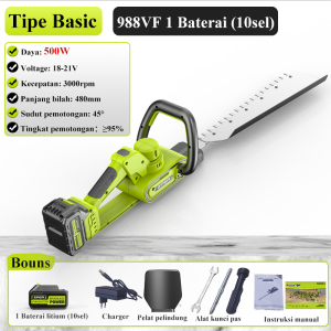 ZPER Mesin Potong Dahan Cordless Hedge Trimmer Mesin Pemangkas Dahan Baterai Pemangkas Ranting Bunga