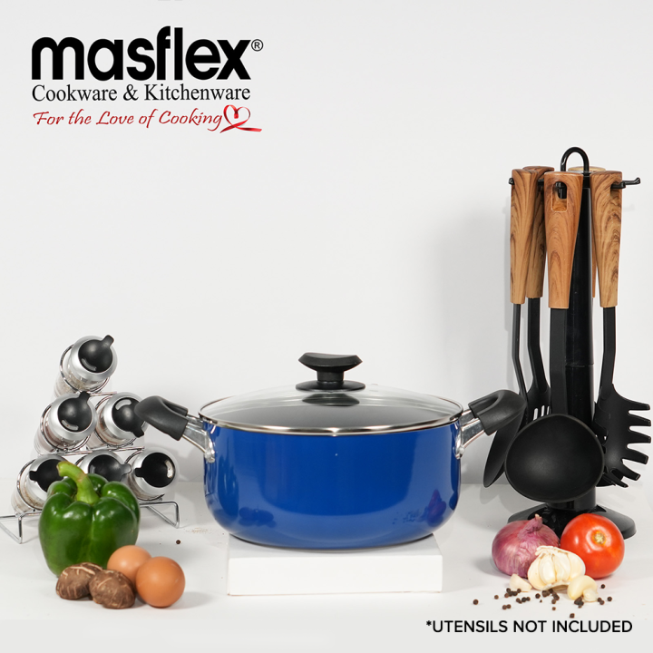 Masflex Aluminum Nonstick Classic Dutch Oven with Glass Lid (Induction