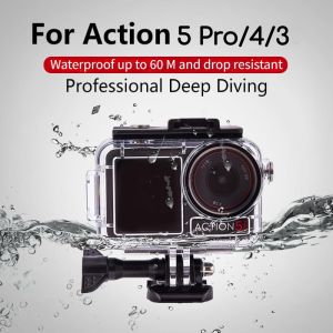 TELESIN 45M Underwater Housing Waterproof Case Dji Osmo Action 3 / Dji Action 4 / Dji Action 5 Pro