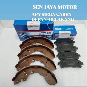 BRAKE PAD BRAKE SHOE APV KAMPAS REM SET DEPAN BELAKANG APV MEGA CARRY APV ARENA