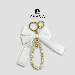 [ZEAVA] Gantungan Kunci Pita Mutiara - Cherry/ Aesthetic Coquette Bag Charm/ Ribbon Keychain Vintage