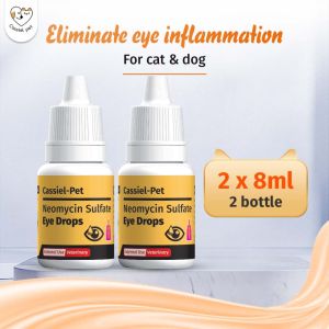 CASSIEL PET Gentamicin Sulfate Eye Drops For Infection For Dogs & Cats Eyes And Tear Stain Remover