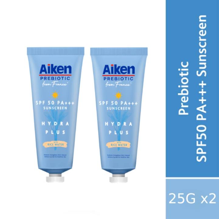 Aiken Prebiotic Sunscreen SPF50 PA+++ 25g x2 Sun Protection UVA UVB