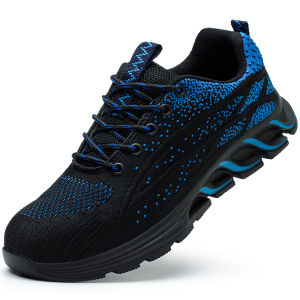 LUOXIWEI Safety Shoes For Men Steel Toe Rubber Work Boot Anti-Smashing Breathable Indestructible Safety Sneakers