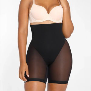 Smooth Mesh Hip-lifting And Tummy-control Pants