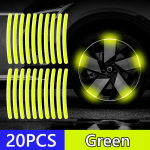 20pcs Stiker Reflektor Velg Mobil Motor Sticker Reflector Roda ban Mobil Stiker