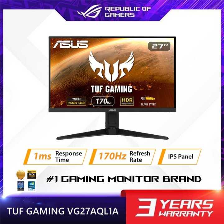 ASUS TUF Gaming (VG27AQ1A / VG27AQL1A) GSYNC Compatible Gaming Monitor