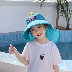 Suitable for Children with Head Circumference: 48-52cm Popular Childrens Sun Hat for Outdoor - Fisherman Hat Big Brim Breathable Cute Cartoon