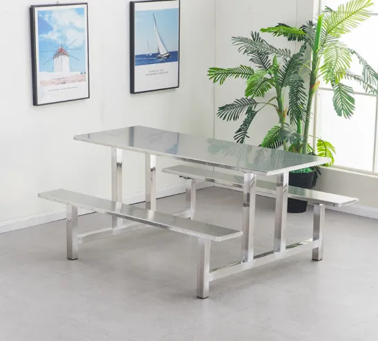 200*60cm Canteen dining table and chair combination school student ...