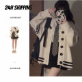 [Airibuwei] Women's New Loose Student Knitted Cardigan Japanese Long Sleeve Cardigan. 