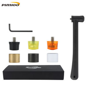 PHYHOO 6-in-1 Interchangeable Soft & Hard Hammer Head Rubber Hammer Kit for Jewelry Making