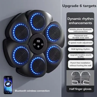 New Smart Music Boxing TrainerHome FitnessquareBoxing Machine Hanging SandaWall Boxing Target Reaction Goal Training