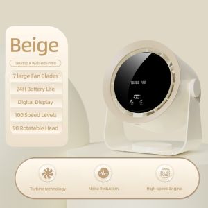 GOOJODOQ 100 Gear Wind Speed kipas dinding kipas Angin bisu Strong Wind Digital Display Adjustable Turbo kipas meja kipas dinding