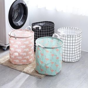 Laundry Bag bulat Keranjang Baju Pakaian Kotor Organizer  karakter Tempat Penyimpanan dengan kawat kokoh kualitas terbaik