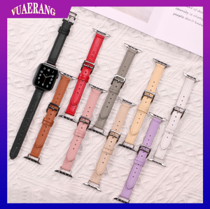 VUAERANG Leather Strap Compatible for Apple Watch 38mm 42mm 40mm 44mm 41mm 45mm for i Watch 1/2/3/4/5/6/SE/7 Leather Slim Small Waist Strap Bracelet