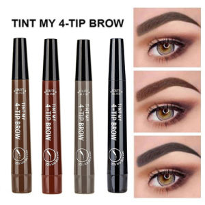 WOOLOVE 5 Colors Waterproof Microblading Liquid Eyebrow Pencil Long Lasting Fork Tip Tattoo Tint Pen Eyebrow Dye For Eyebrows Marker