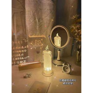 Amazing Ins Emulation Candle LED Night Light & Unplugged Bedroom Light Atmosphere Decoration Lamp