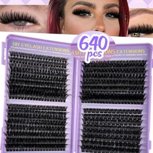 MAJESTI Natural Look Eyelash Clusters Kit 30D/40D/50D/60D 8-16mm Length Faux Cils Reusable Lashes Large Capacity DIY Lashes Book for Beginners