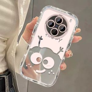 【Ship in 24H】For ViVo X100 X200 Pro X80 X90/X100s ultra Phone Case Puff Silicone Mirror Case All-Inclusive Case