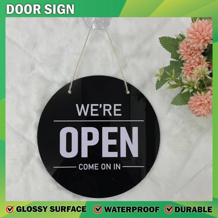 Open Close Acrylic Sign / Door Signage / Open Closed / High Quality ...