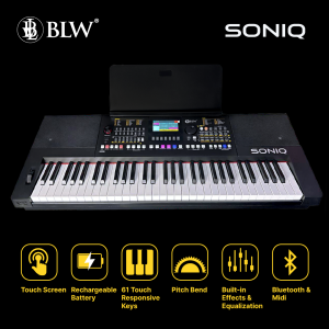 BLW SONIQ 61-Key Touch-Sensitive Keyboard with Touch Screen & Rechargeable Battery