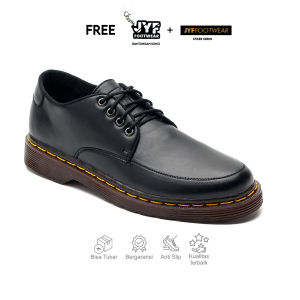 JYF - Super Black Sepatu Oxford Pria Formal Kantor Kerja Kuliah Kondangan Pantofel