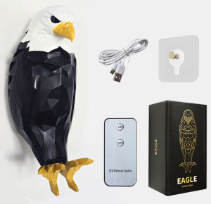 Haiwan 3D LED Wall Light-malam Owl Wall Light botak Eagle Wall Light Lion Wall Light lampu dinding untuk tangga lorong dapur