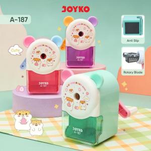 (1pc) JOYKO Rautan Serutan Sharpener Putar Auto-Feed A-187 Stationery