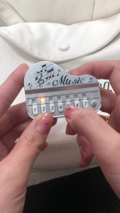 Creativity Colorful Mini Keyboard Keychain Gift for Adult Kids Luminous Piano Toy with Light-Up Keys and Sound Effects