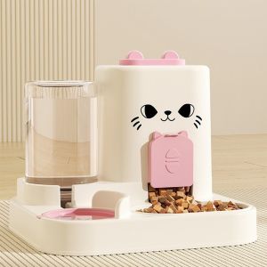 Máy nhả đồ ăn vật nuôi tự động và tưới nước 2 trong 1 bát đựng nước cho chó bát thức ăn cho mèo