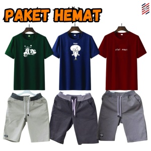 Promo 3kaos + 3celana pendek hanya 100 Ribu