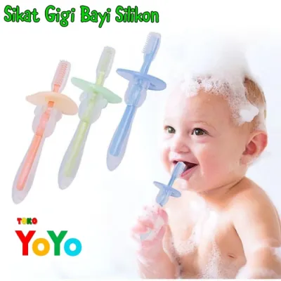 Sikat Gigi Anak Bayi Balita Silikon Lembut aman Baby Silicone Training Toothbrush anti sedak