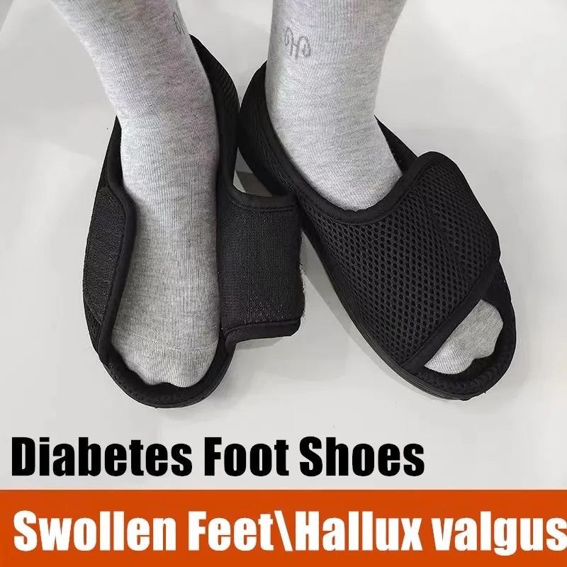 Men slippers Women Feet swollen shoes diabetes Foot shoes Mesh