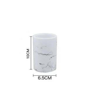 Bathroom Accessory Set 1pcs Marble Look Bathroom Accessories Sets Bathroom Toothbrush Holder & Soap Dispenser Set Home Decor