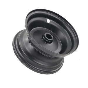 6in Reinforced Steel Rims For Kart ATV Applications Corrosion Resistant Sturdy Structure Optimized Weight Distribution
