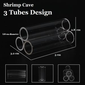 ACRYLIC SHRIMP CAVE 3 TUBES 6 TUBES AQUARIUM ACCESSORIES SHRIMP HIDING