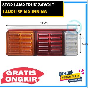 Stoplamp Truk 24 volt 8D Sein Running Lampu LED 24 volt Truk Lampu Variasi Mobil Truk Panjang 42 cm