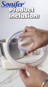 Sonifer Electric Dough Mixer 5L Low Noise Stand Mixer Ferment Constant Temp Kneader Mixer for Baking
