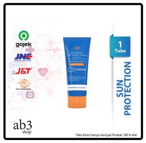 ILLUMINARE SUNSCREEN BRIGHTENING SUN PROTECT FACE & BODY LOTION SPF 50+ 100G TABIR SURYA ANTI UVA DAN UVB